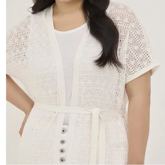 Crochet Open Sweater - Picture 5 of 8